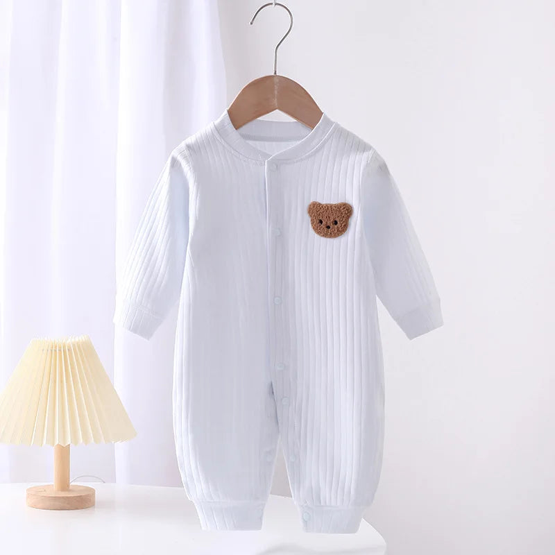 Pyjama Bébé Polaire Hiver “Ourson” – Grenouillère Chaude 0-18 Mois