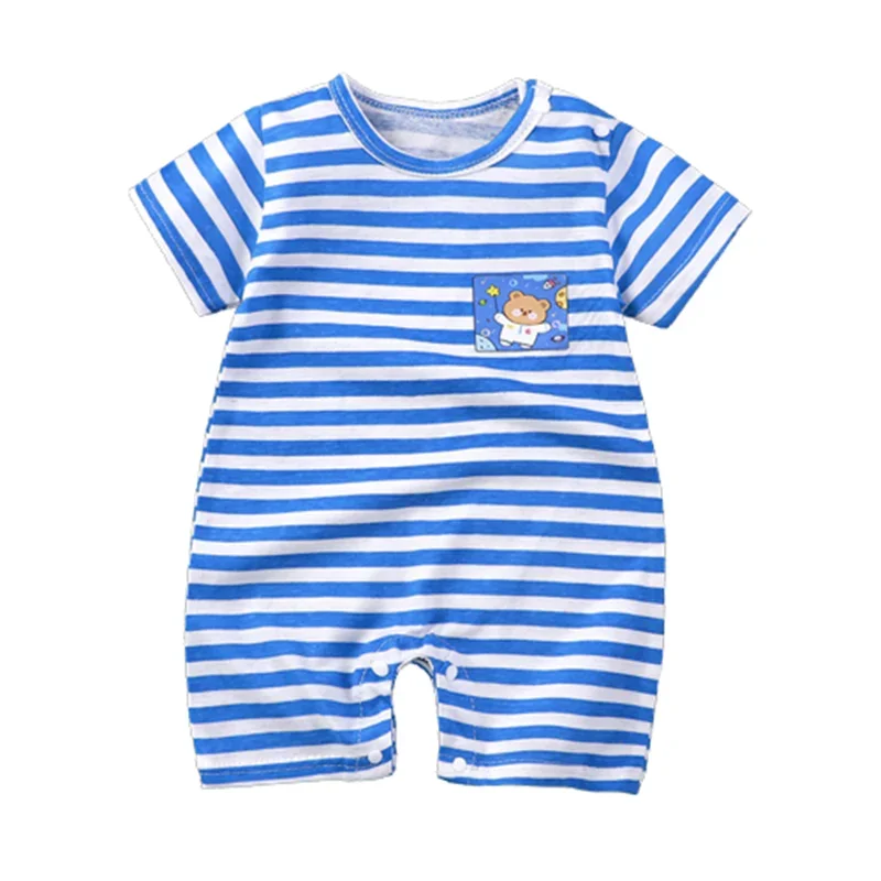 Pyjama Bébé Été “Clé du Ciel” – Barboteuse en Coton Doux Nouveau Né à 18 Mois