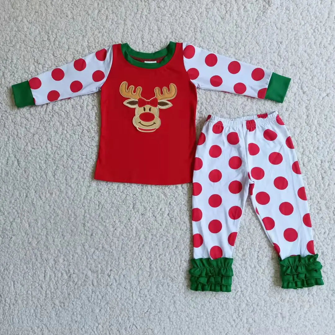 Pyjama enfant “Petit Renne d’Hiver” – Tricot Chaud et Confortable, Noël 3 - 16 ans