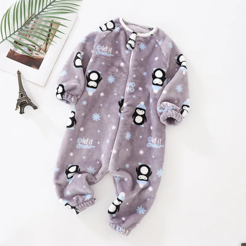 Pyjama Bébé et Enfant “Zip” – Combinaison en Coton à Fermeture Éclair, Manches Longues