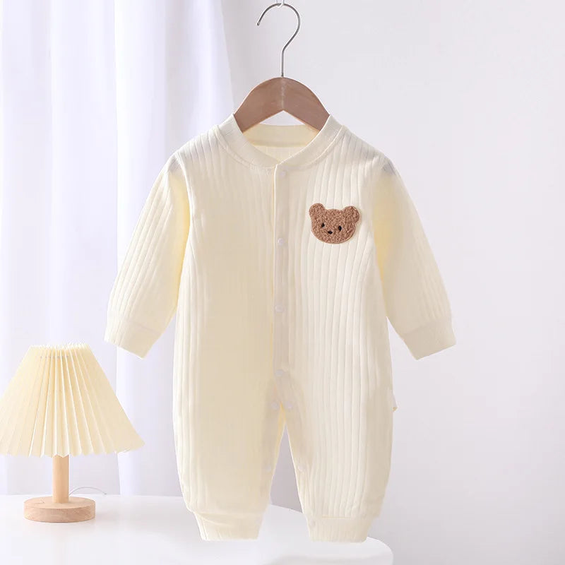 Pyjama Bébé Polaire Hiver “Ourson” – Grenouillère Chaude 0-18 Mois