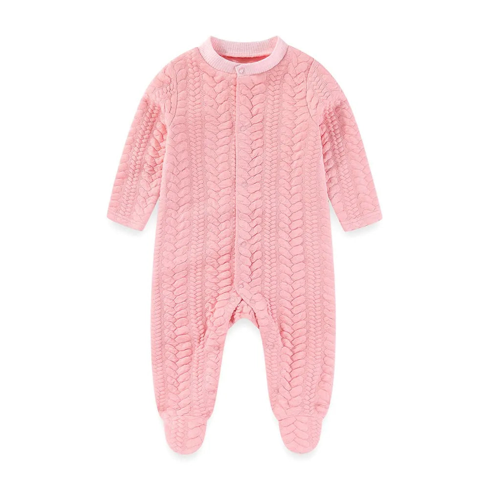 Pyjama Bébé Hiver Maille Tricot – Grenouillère Coton Chaud 6-24 Mois