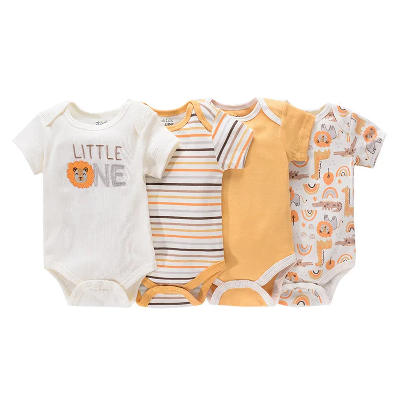 Pyjama Bébé “Pack Brisé” – Lot de 4 Pyjamas en Coton Doux