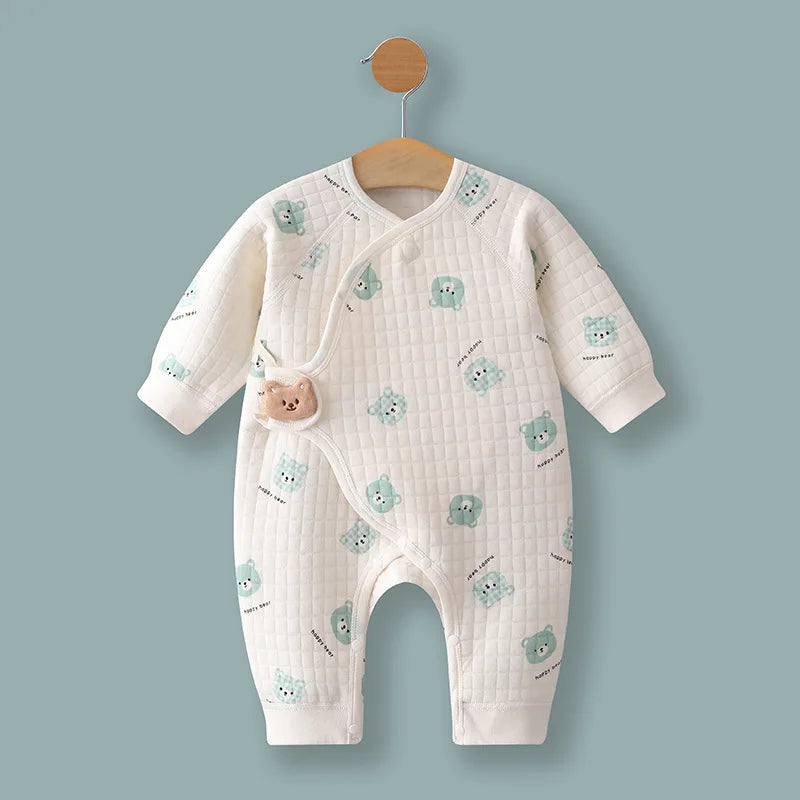Pyjama Bébé "Coton Étoiles" – Grenouillère Unisexe Motif 0-6 Mois