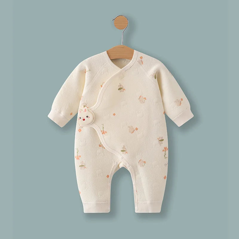 Pyjama Bébé "Coton Étoiles" – Grenouillère Unisexe Motif 0-6 Mois