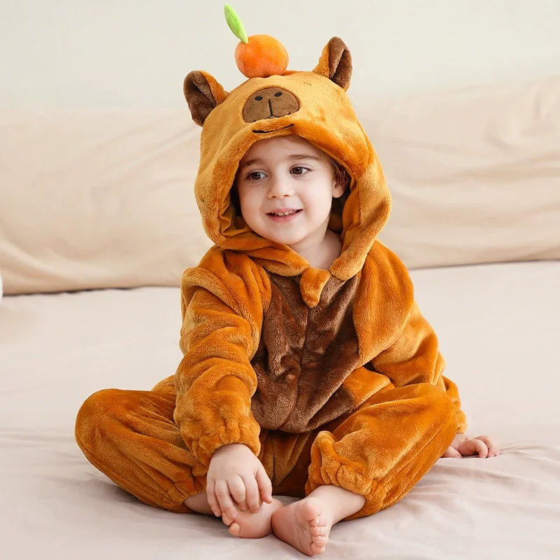 Pyjama Bébé & Enfant Polaire Hiver – Licorne, Loup, Dino & Animaux, Combinaison Chaude