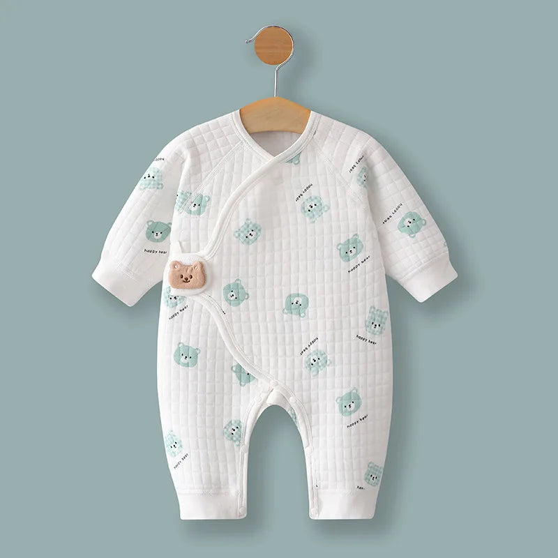 Pyjama Bébé "Coton Étoiles" – Grenouillère Unisexe Motif 0-6 Mois