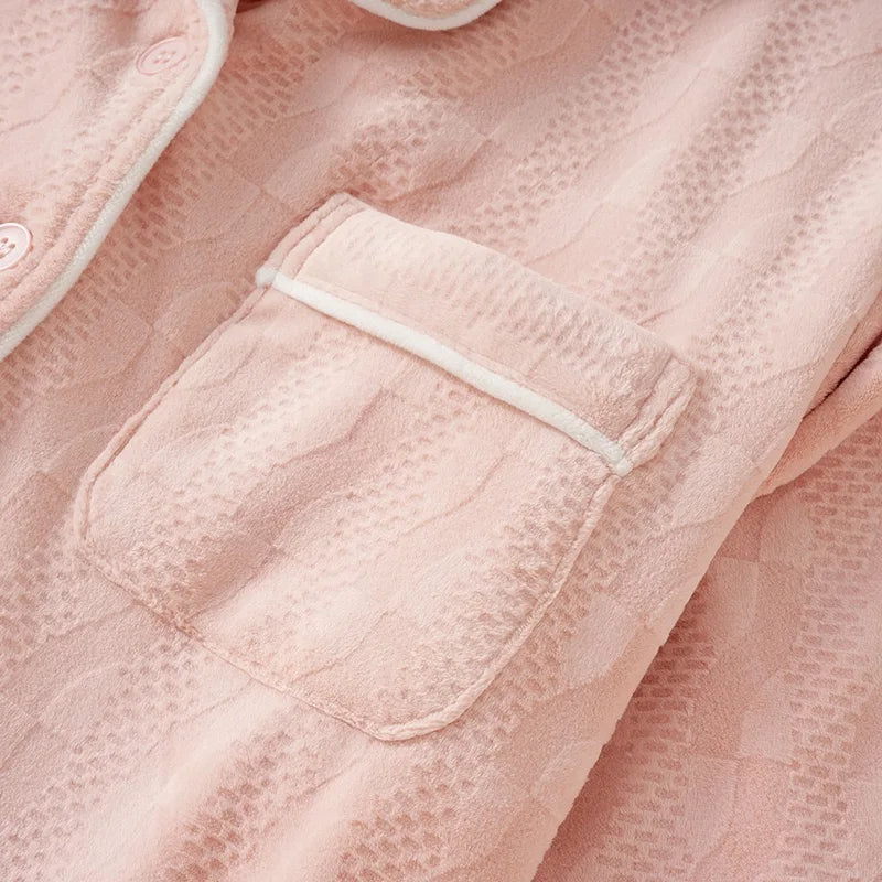 Pyjama Mixte Hiver Essentiel – Ensemble en Coton Chaud et Respirant, Confort Thermique & Élégance Unisexe