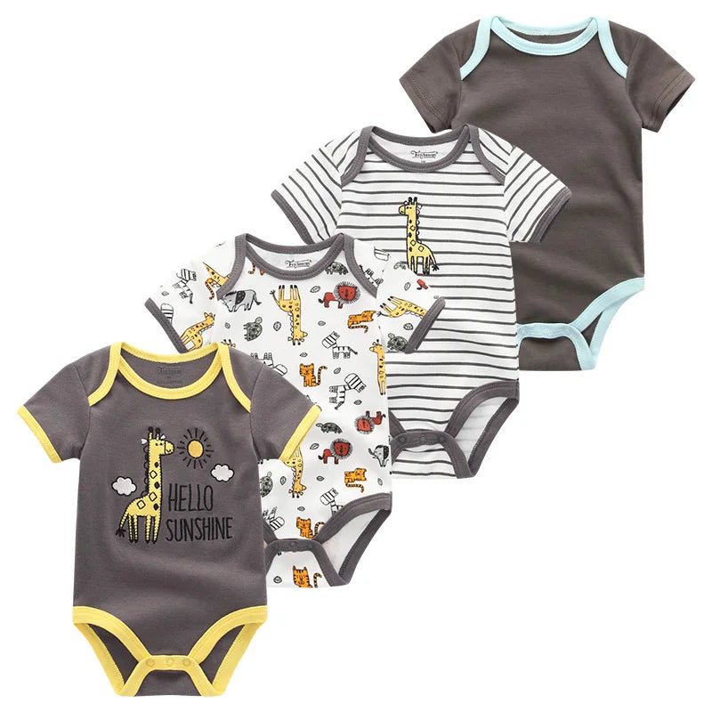 Pyjama Bébé “Pack Brisé” – Lot de 4 Pyjamas en Coton Doux