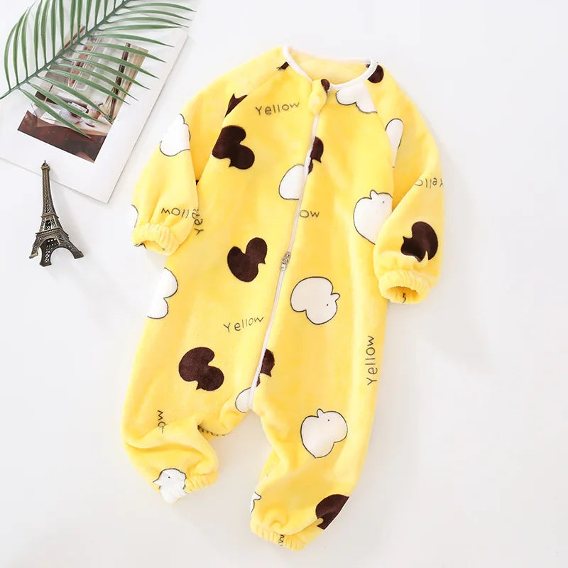 Pyjama Bébé et Enfant “Zip” – Combinaison en Coton à Fermeture Éclair, Manches Longues