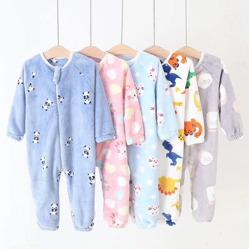 Pyjama Bébé et Enfant “Zip” – Combinaison en Coton à Fermeture Éclair, Manches Longues