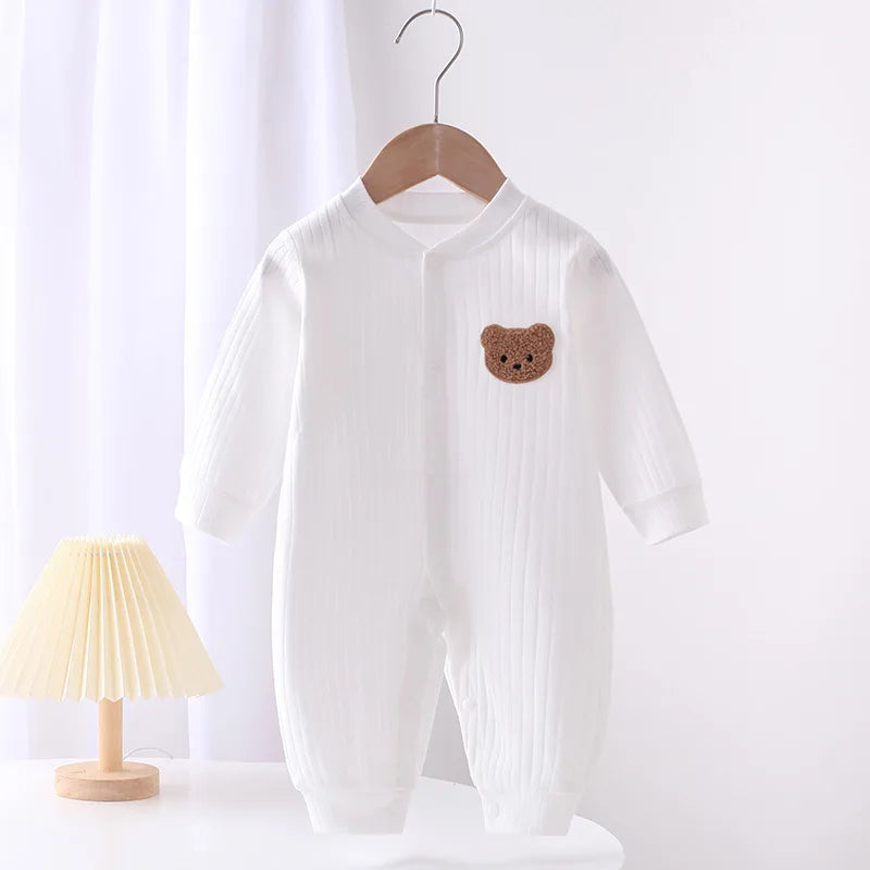 Pyjama Bébé Polaire Hiver “Ourson” – Grenouillère Chaude 0-18 Mois