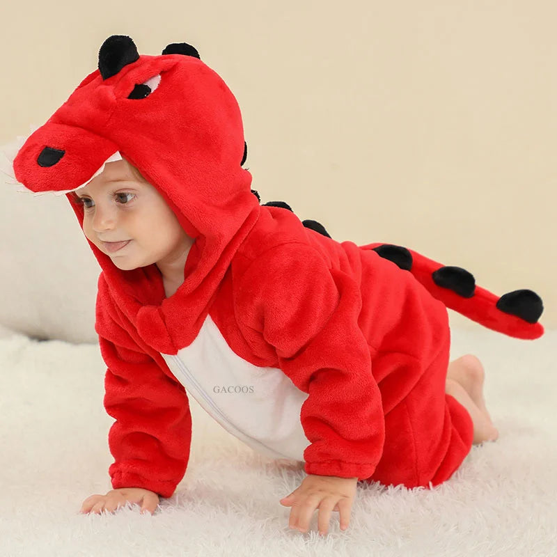 Pyjama Bébé & Enfant Polaire Hiver – Licorne, Loup, Dino & Animaux, Combinaison Chaude