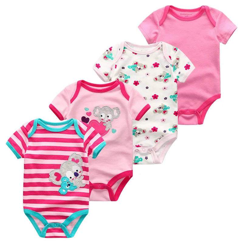 Pyjama Bébé “Pack Brisé” – Lot de 4 Pyjamas en Coton Doux