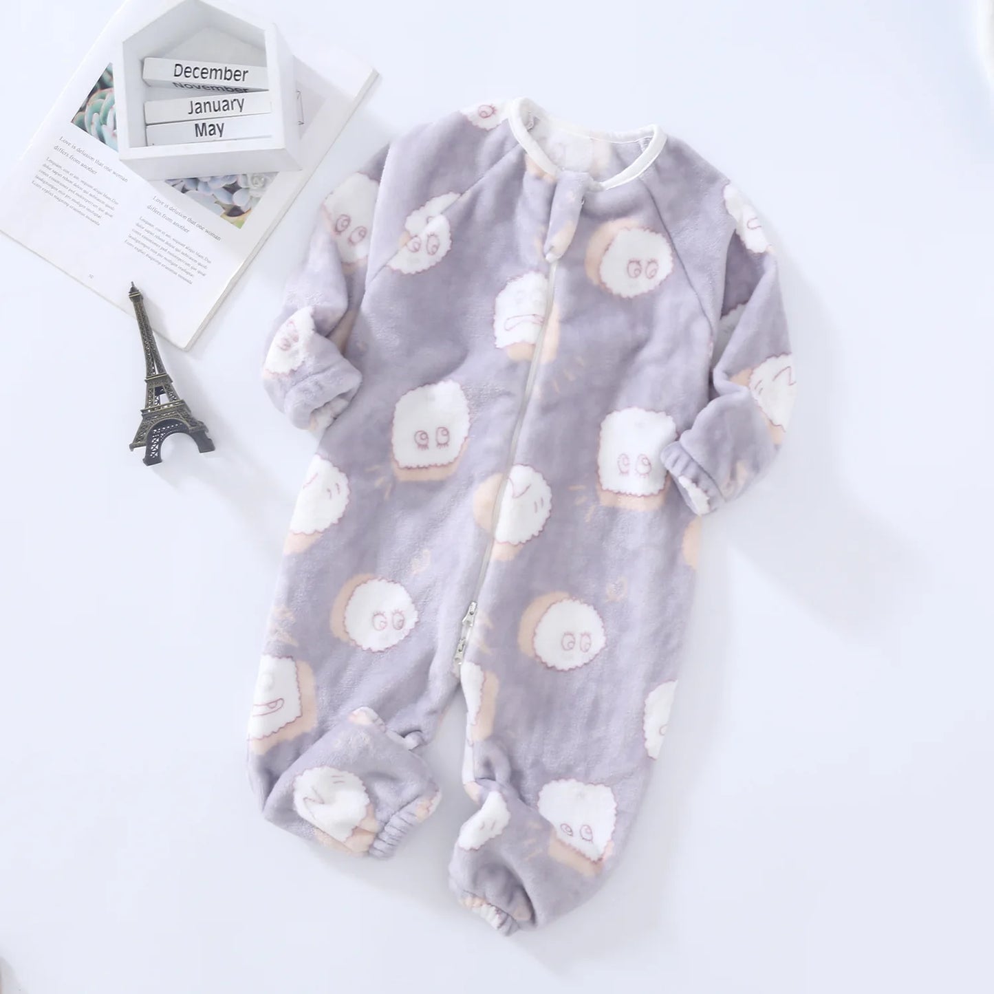 Pyjama Bébé et Enfant “Zip” – Combinaison en Coton à Fermeture Éclair, Manches Longues