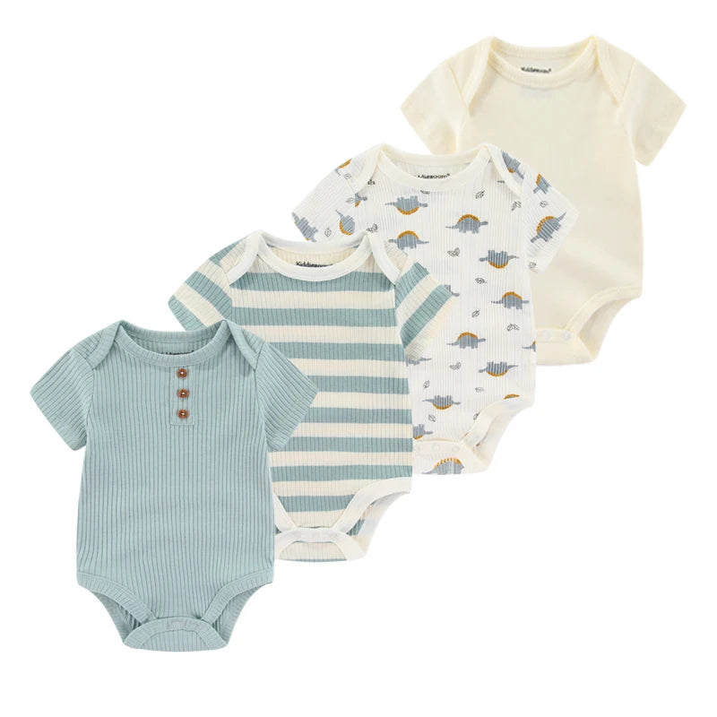 Pyjama Bébé “Pack Brisé” – Lot de 4 Pyjamas en Coton Doux