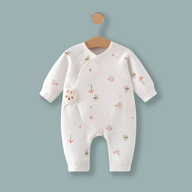 Pyjama Bébé "Coton Étoiles" – Grenouillère Unisexe Motif 0-6 Mois