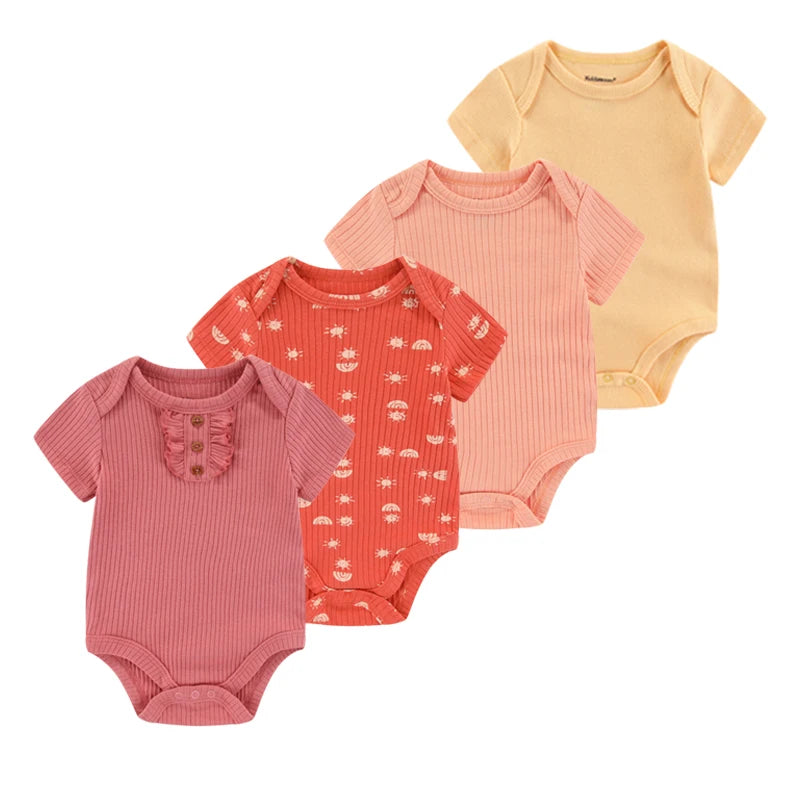 Pyjama Bébé “Pack Brisé” – Lot de 4 Pyjamas en Coton Doux