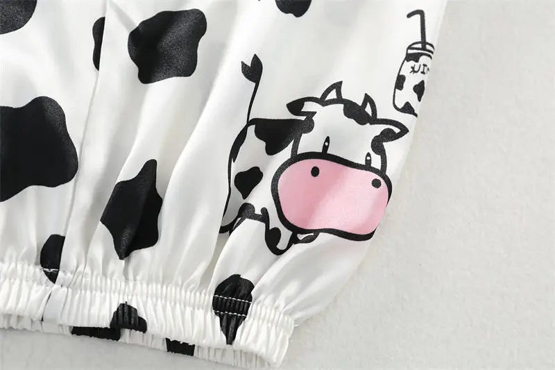 Pyjama Bébé “Douce Prairie” – Ensemble en Coton Imprimé Vache, Respirant & Ludique