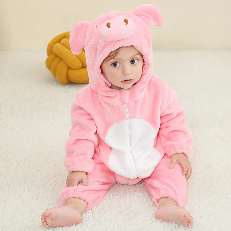 Pyjama Bébé & Enfant Polaire Hiver – Licorne, Loup, Dino & Animaux, Combinaison Chaude