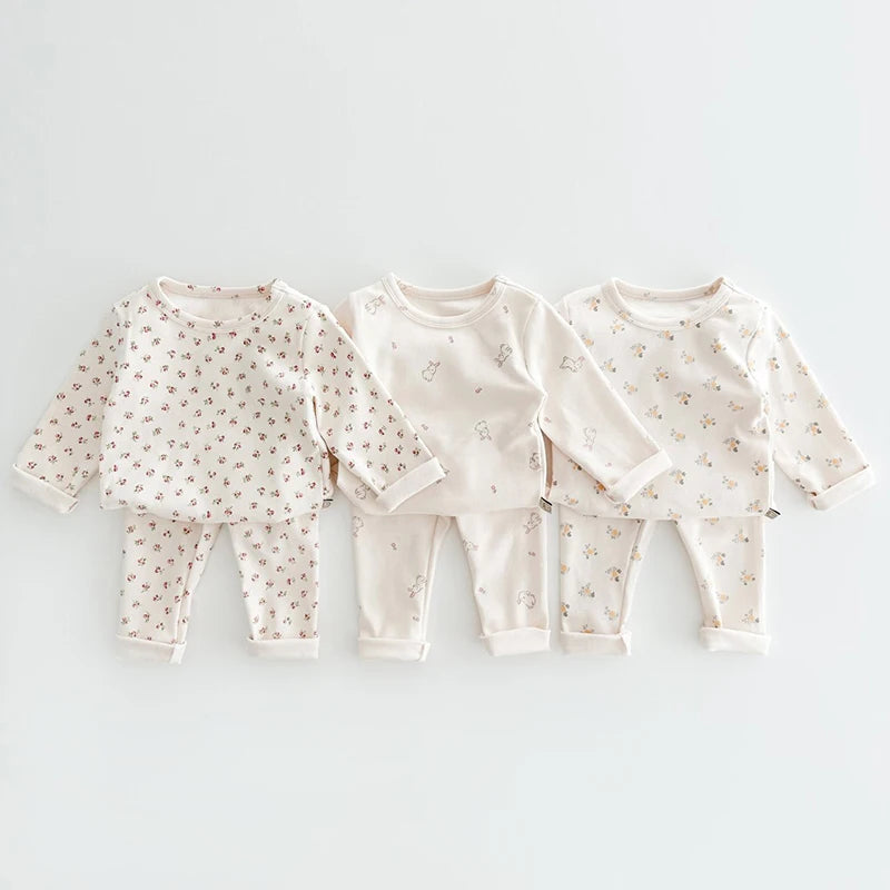 Pyjama Enfant et Bébé “Lapinou Doux” – Ensemble 2 Pièces en Maille de Coton Respirant, 12 Mois - 6 ans pour Fille et Garçon