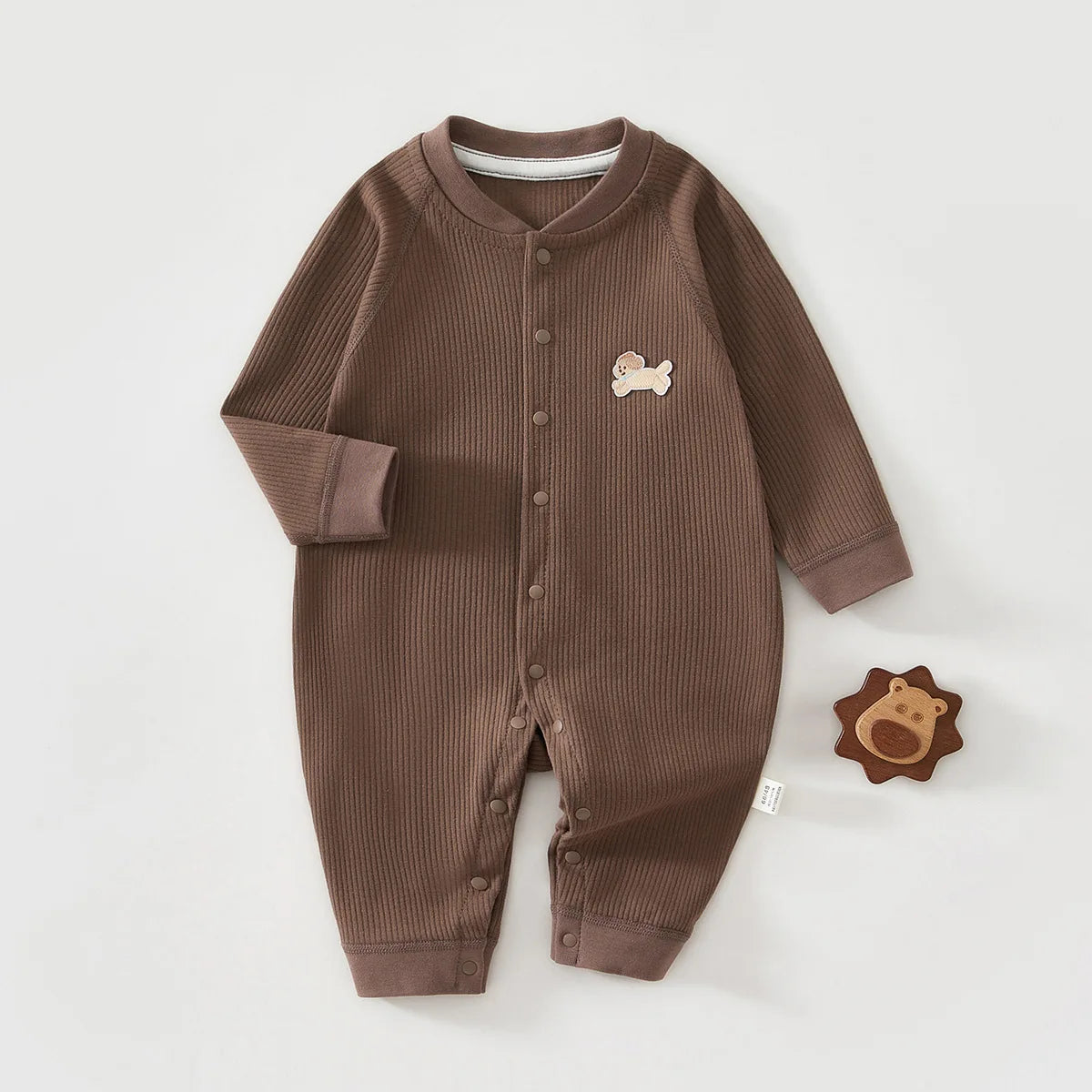 Pyjama Bébé Coton Côtelé – Grenouillère Printemps Été Unisexe pour les 1-18 Mois