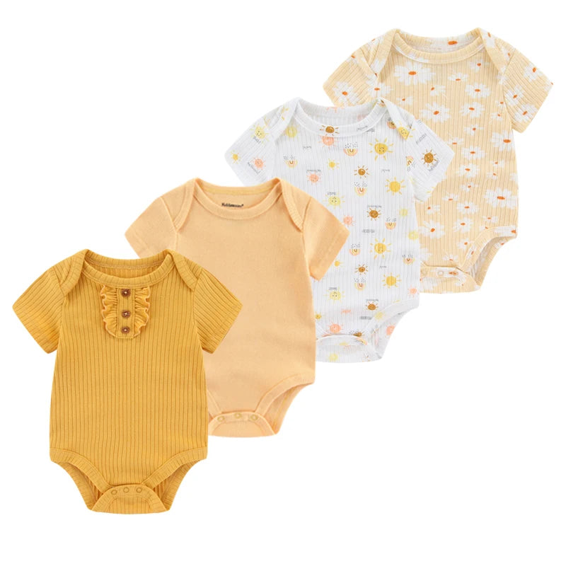 Pyjama Bébé “Pack Brisé” – Lot de 4 Pyjamas en Coton Doux