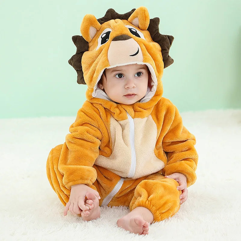 Pyjama Bébé & Enfant Polaire Hiver – Licorne, Loup, Dino & Animaux, Combinaison Chaude