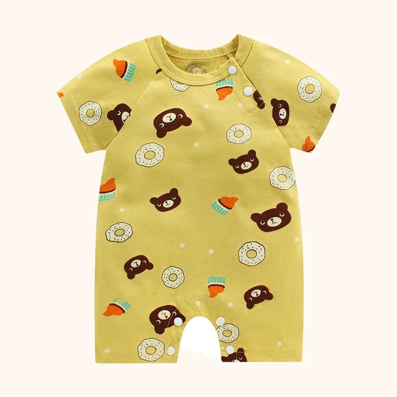 Pyjama Bébé Été “Clé du Ciel” – Barboteuse en Coton Doux Nouveau Né à 18 Mois