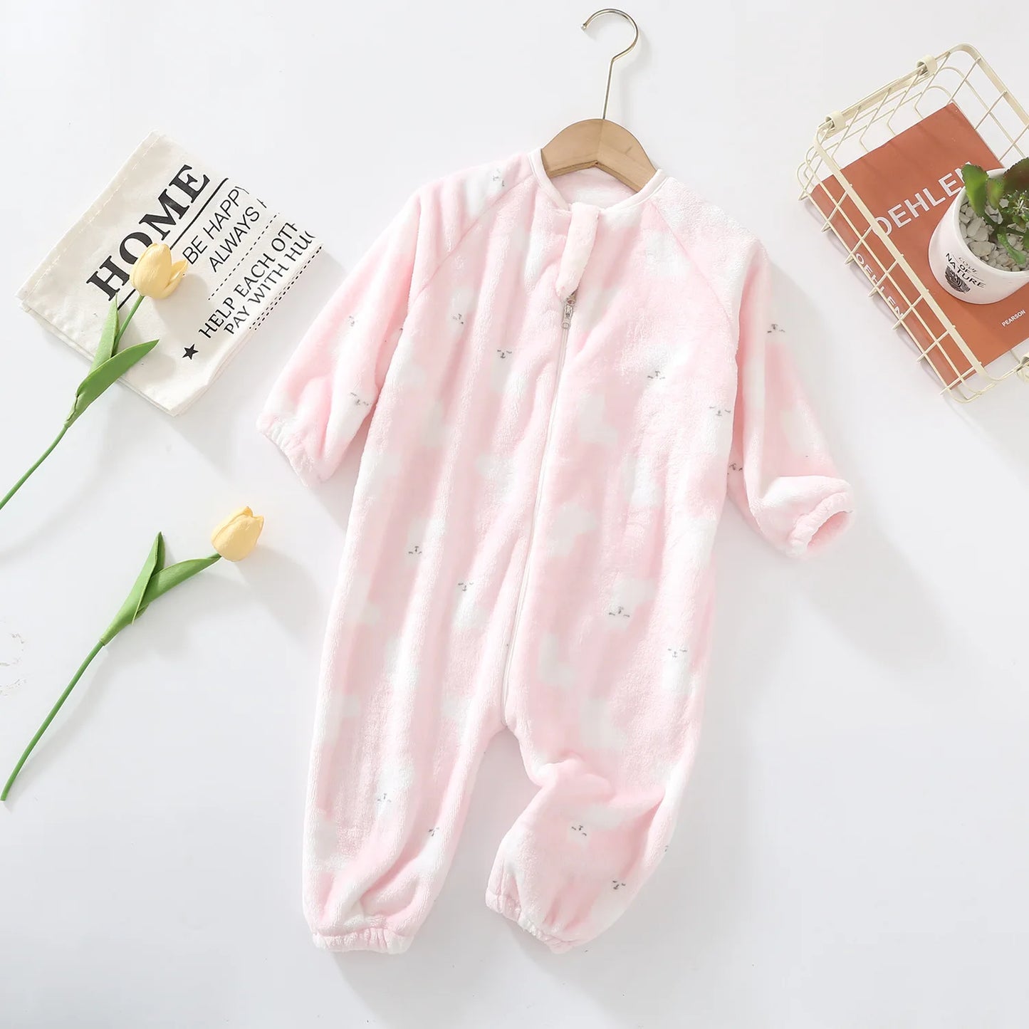 Pyjama Bébé et Enfant “Zip” – Combinaison en Coton à Fermeture Éclair, Manches Longues