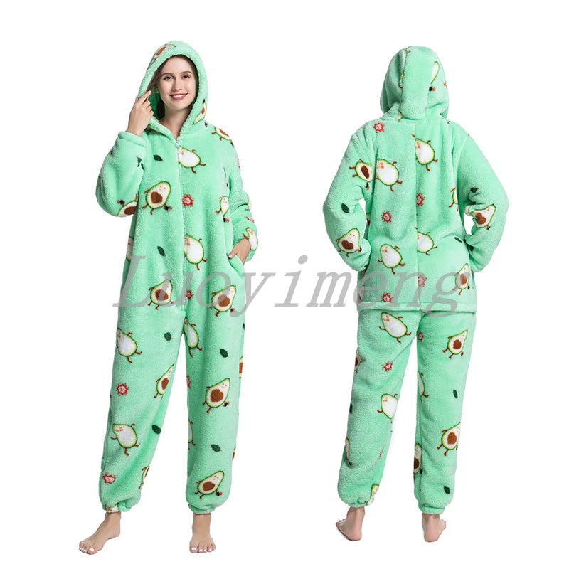 Pyjama pilou pilou Femme "Kigurumi Animal" – Douceur Fantaisie Hiver