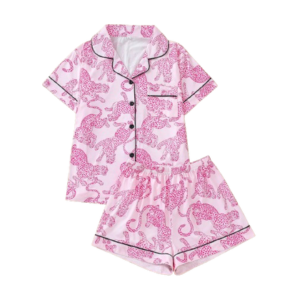 Pyjama Femme “Féroce d’Été” – Ensemble Coton Léger Imprimé