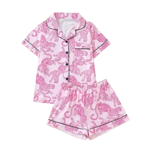 Pyjama Femme “Féroce d’Été” – Ensemble Coton Léger Imprimé