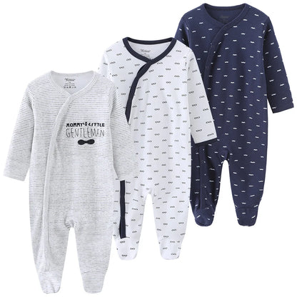 Pyjama Bébé “Pack Essentiel” – Lot de 3 Pyjamas en Coton Doux