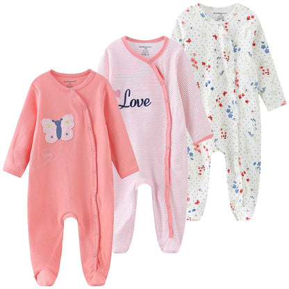 Pyjama Bébé “Pack Essentiel” – Lot de 3 Pyjamas en Coton Doux