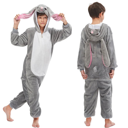 Kigurumi Enfant Hiver – Combinaison Polaire Douce Licorne, Loup & Animaux