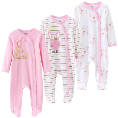 Pyjama Bébé “Pack Essentiel” – Lot de 3 Pyjamas en Coton Doux