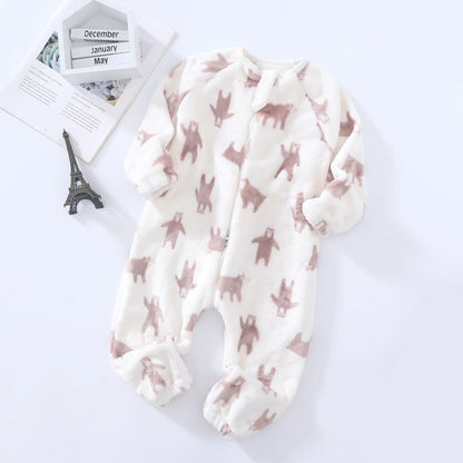 Pyjama Bébé et Enfant “Zip” – Combinaison en Coton à Fermeture Éclair, Manches Longues