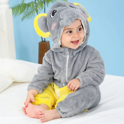 Pyjama Bébé & Enfant Polaire Hiver – Licorne, Loup, Dino & Animaux, Combinaison Chaude