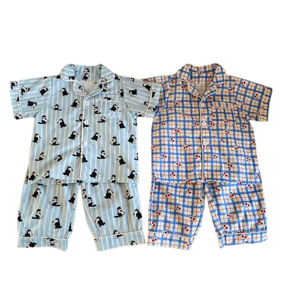 Pyjama Enfant Été “Estival” – Ensemble 2 Pièces en Coton Léger, Manches Courtes, Motifs Ludiques