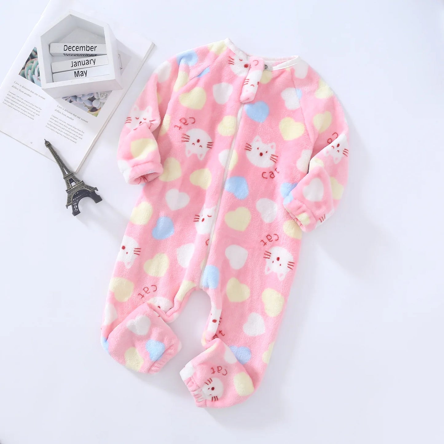Pyjama Bébé et Enfant “Zip” – Combinaison en Coton à Fermeture Éclair, Manches Longues