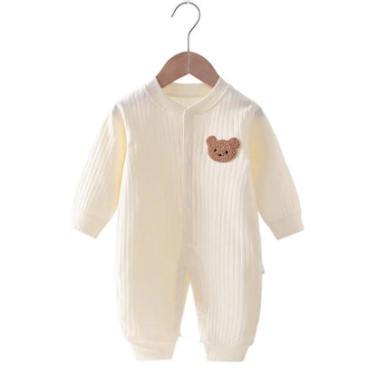 Pyjama Bébé Polaire Hiver “Ourson” – Grenouillère Chaude 0-18 Mois