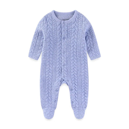 Pyjama Bébé Hiver Maille Tricot – Grenouillère Coton Chaud 6-24 Mois
