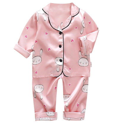 Pyjama Enfant Été “Douceur Active” – 2 Pièces en Satin Léger, Confort Élégant