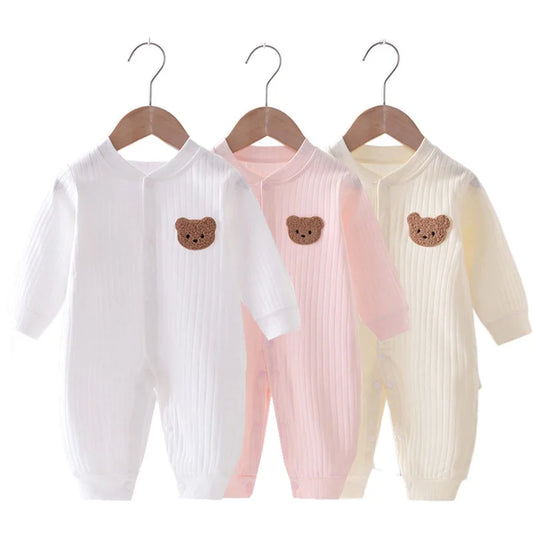 Pyjama Bébé Polaire Hiver “Ourson” – Grenouillère Chaude 0-18 Mois