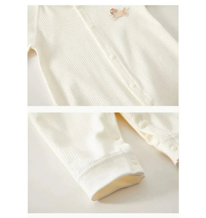 Pyjama Bébé Coton Côtelé – Grenouillère Printemps Été Unisexe pour les 1-18 Mois