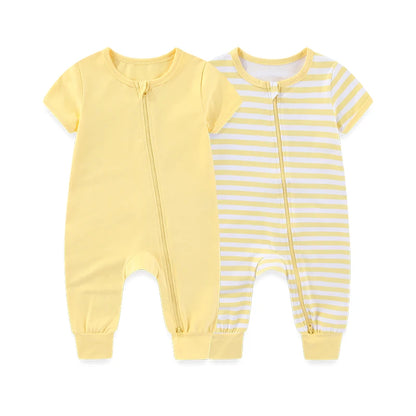 Pack 2 Pyjamas Bébé Coton – Grenouillères Unisexe Jour & Nuit 3-24 mois
