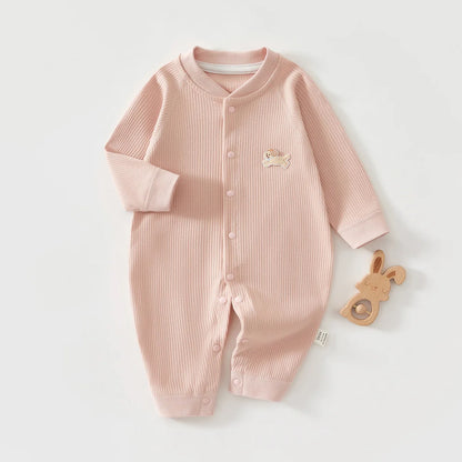 Pyjama Bébé Coton Côtelé – Grenouillère Printemps Été Unisexe pour les 1-18 Mois