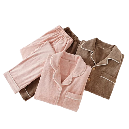 Pyjama Mixte Hiver Essentiel – Ensemble en Coton Chaud et Respirant, Confort Thermique & Élégance Unisexe