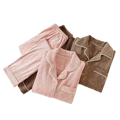 Pyjama Mixte Hiver Essentiel – Ensemble en Coton Chaud et Respirant, Confort Thermique & Élégance Unisexe